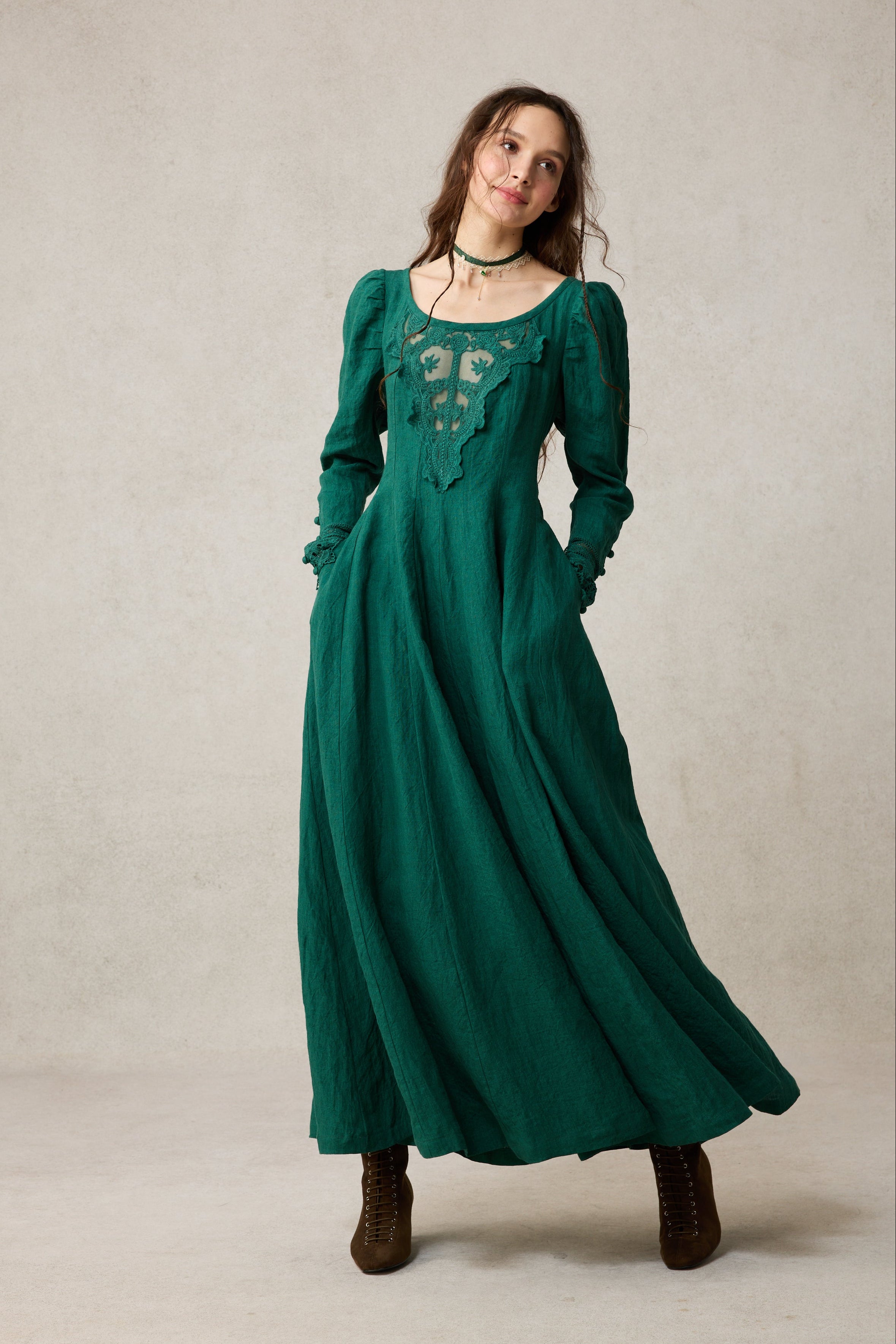Azalea 23 | Linen Corset Evening Dress – Linennaive