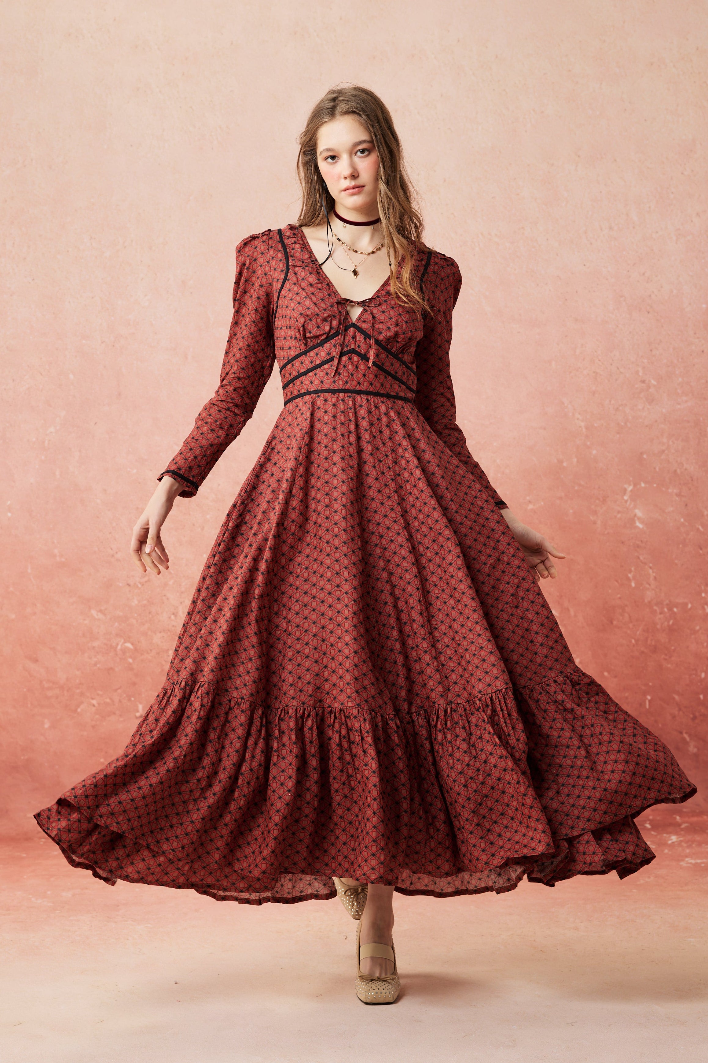 Chelse 19 |Longsleeved Linen Dress Gown – Linennaive