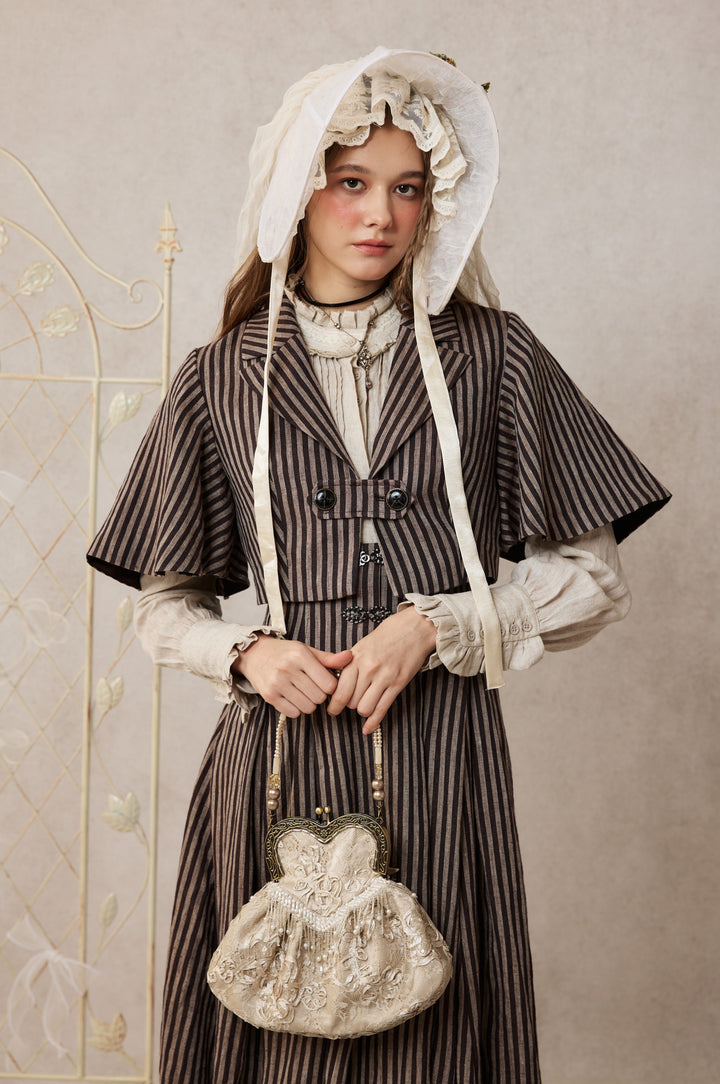 Clarise 22 |Retro Wool Skirt & Cape (2 pieces)