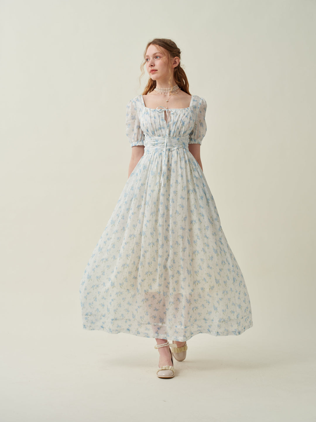 Alice 19 | Floral linen dress White / S Alice 19 | Floral linen dress White / S