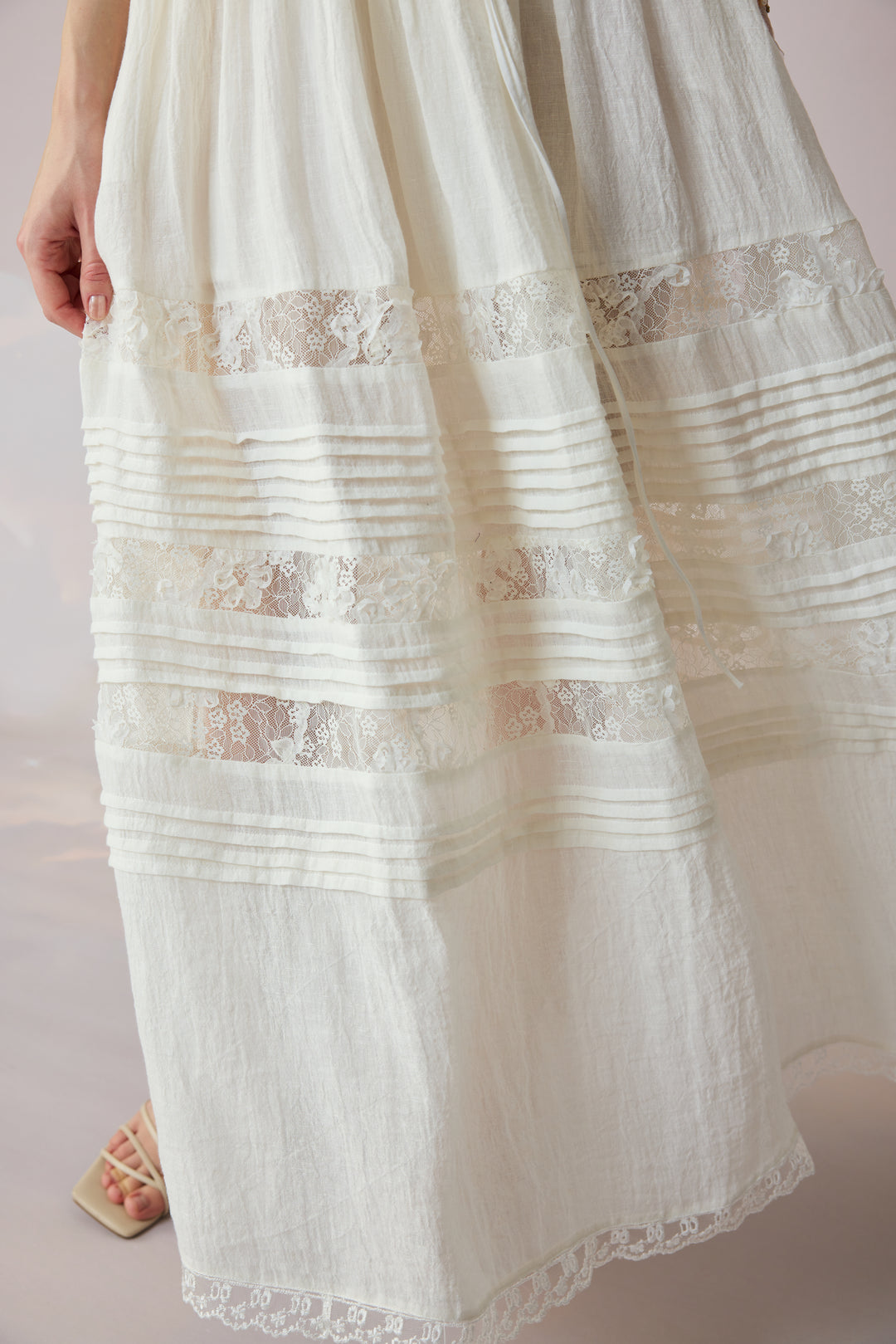 Dawn 17 | Lace Linen Dress Gown