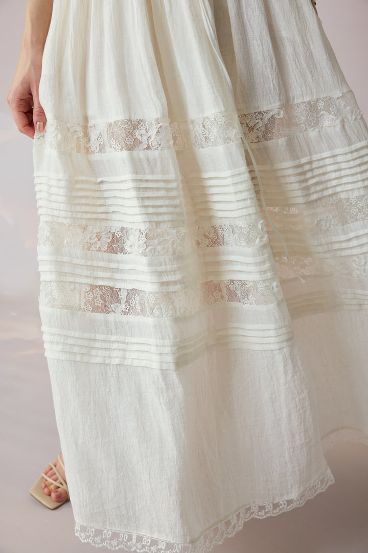 Dawn 17 | Lace Linen Dress Gown