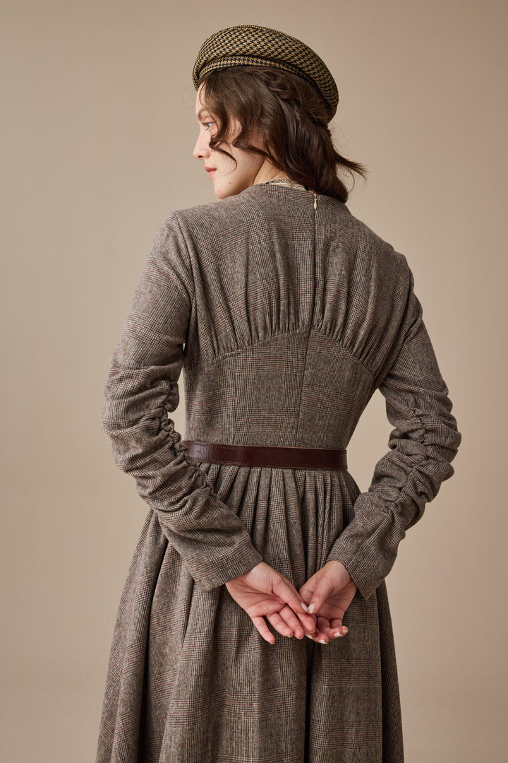 Bette 24 |Gingham 100% Wool Dress