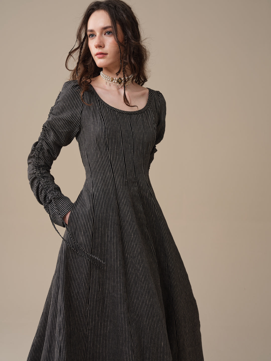 Crystal 17 | Victorian maxi linen dress