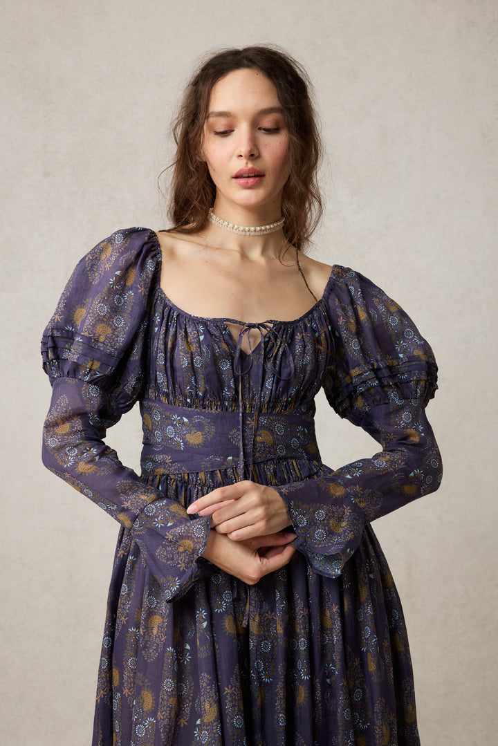 Paisley 11 | Elegant Floral Linen Dress