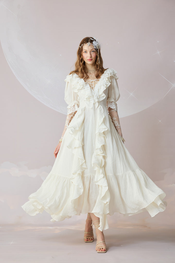 Dewdrops 16 | Maxi Linen Dress Gown