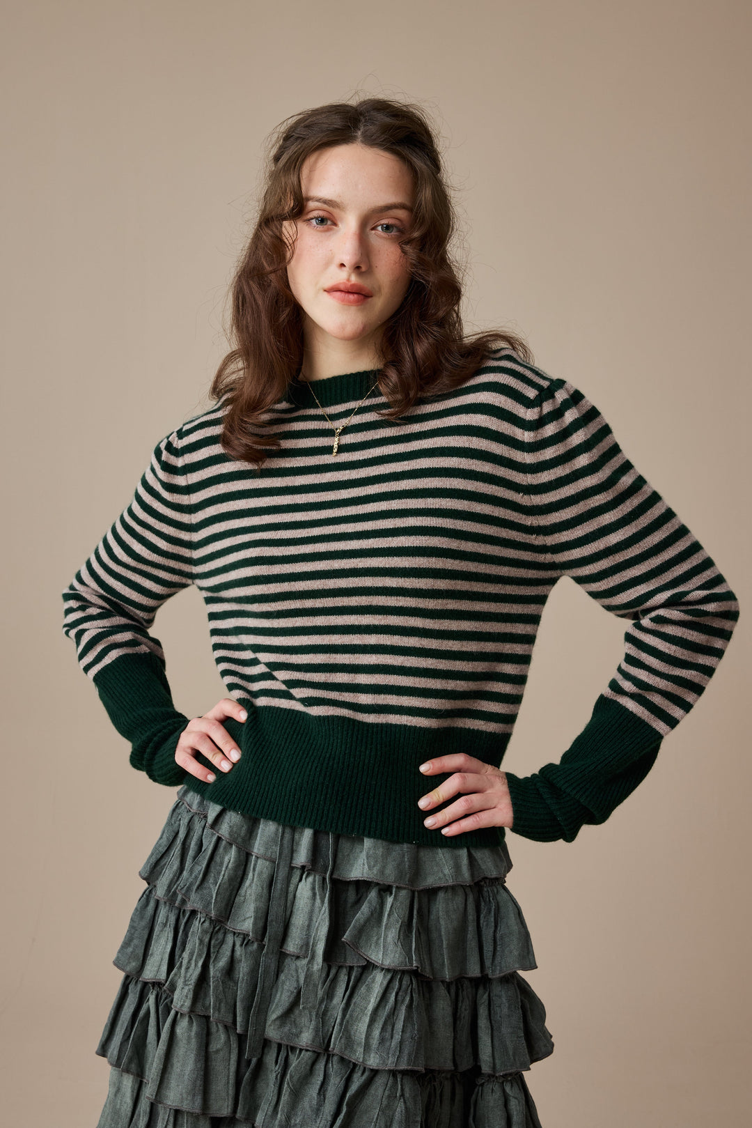 Oxford 13|100% wool classic striped pullover jumper