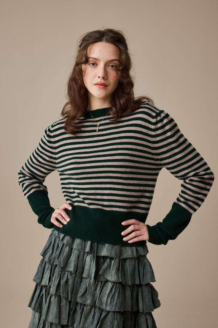 Oxford 13|100% wool classic striped pullover jumper