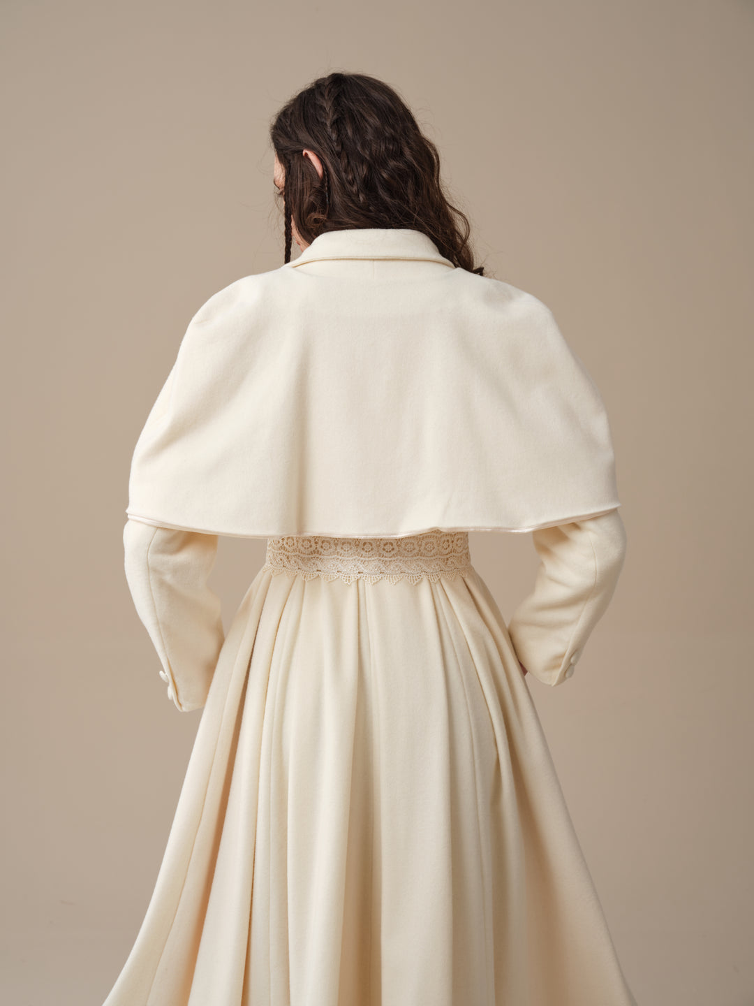 Charlotte 01 | 100% Wool Cape Trench Coat