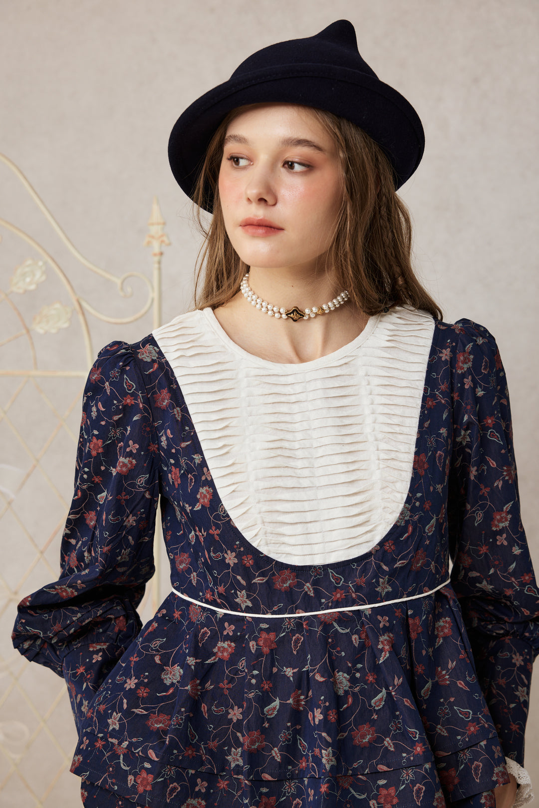 Lydia 18 | Linen Pintucked Puff Sleeve Blouse