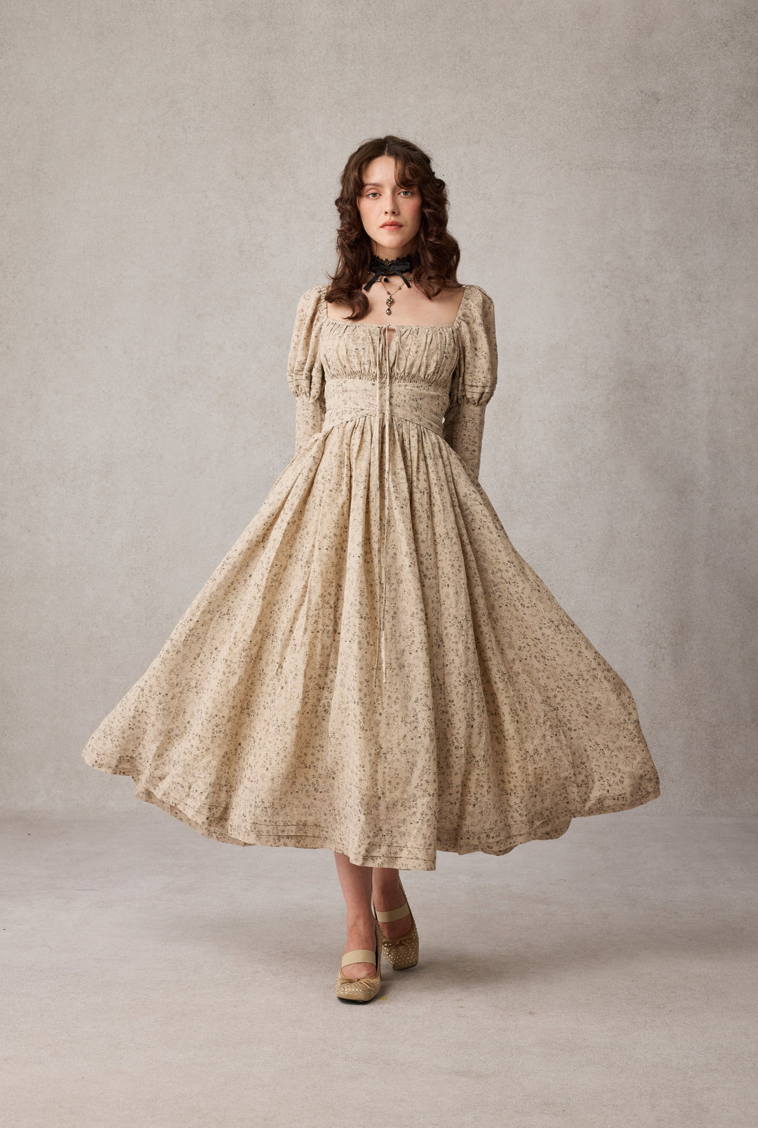 Paisley 11 | Elegant Floral Linen Dress