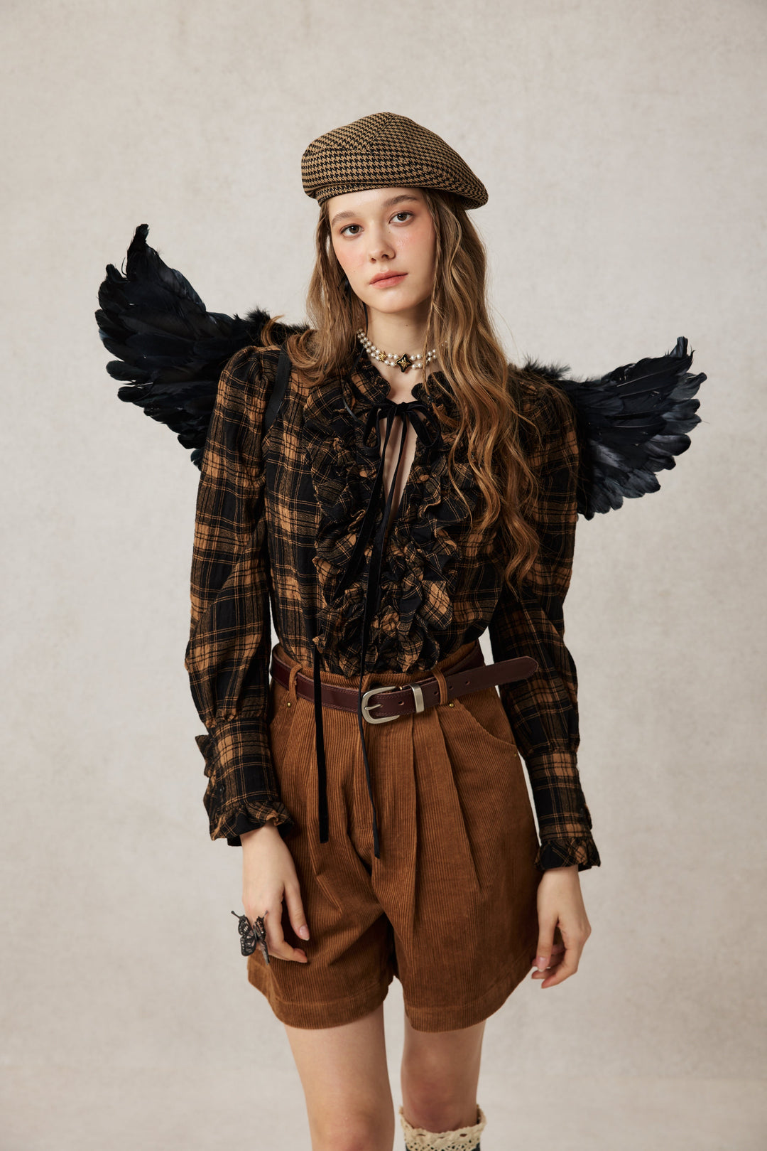 Annie 22 | 100% Wool Puff Sleeve Shirt Blouse