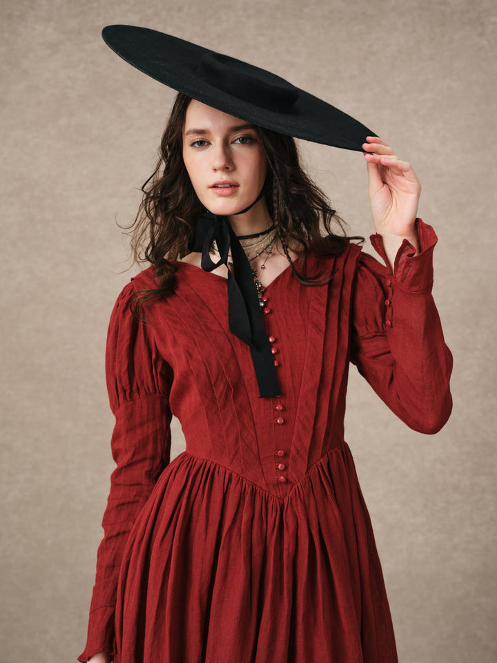 Madder 05 | Tailored Linen Corset Dress