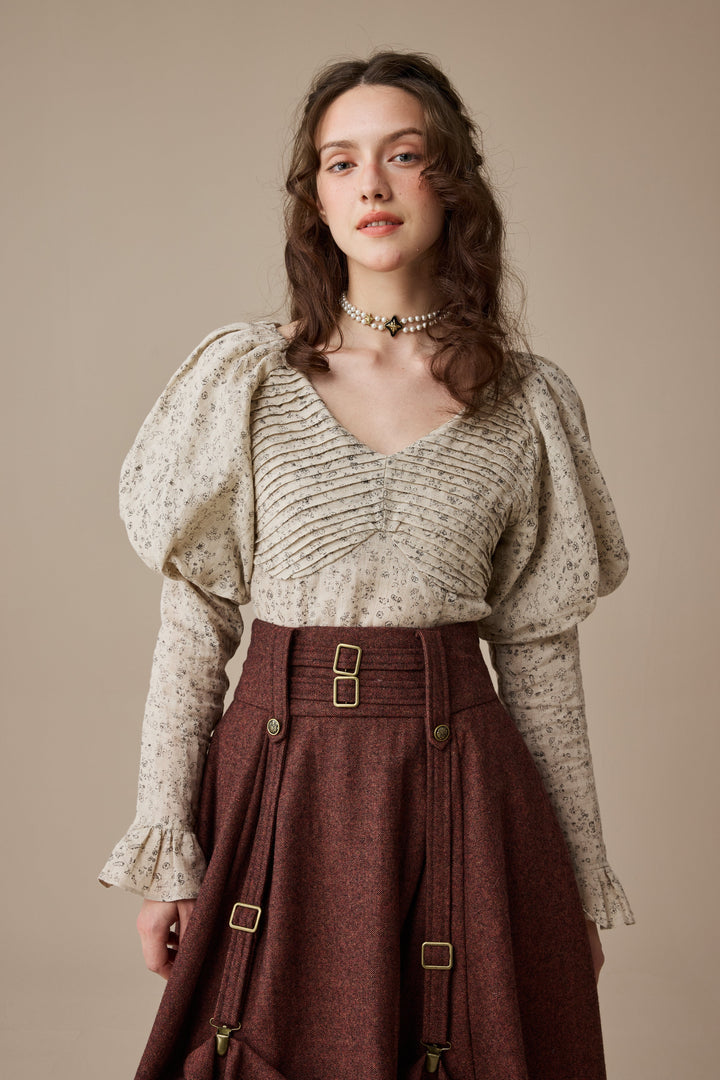 Sonia 33 |pintucked linen blouse