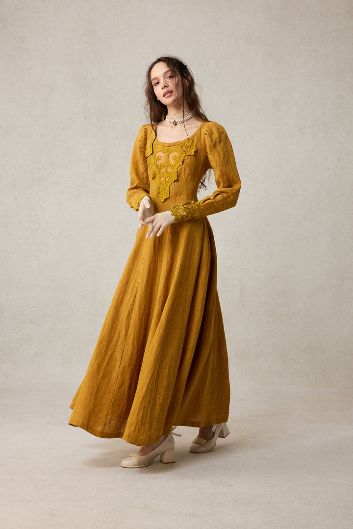 Azalea 23 | Linen Corset Evening Dress