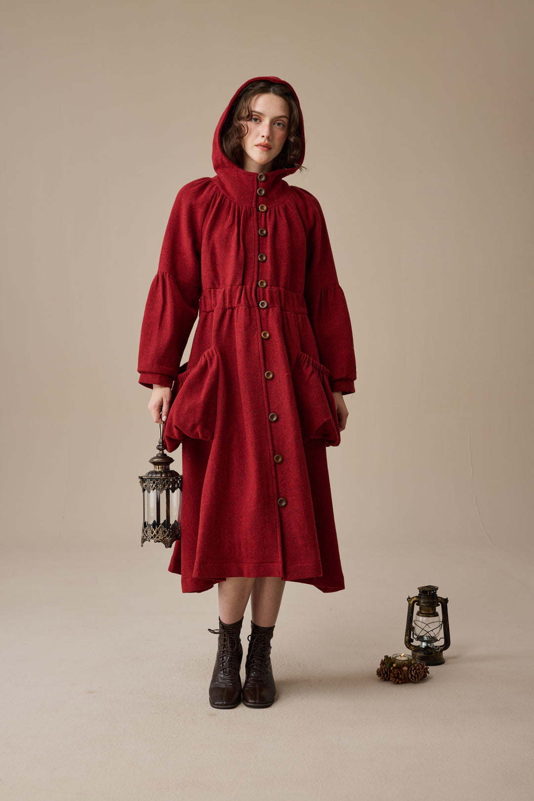 Melissa 28 |100% Wool Hooded Coat