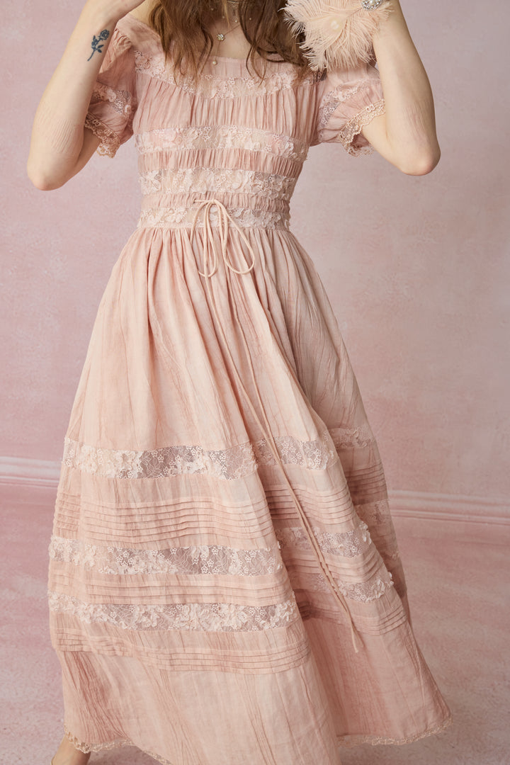 Dawn 17 | Lace Linen Dress Gown