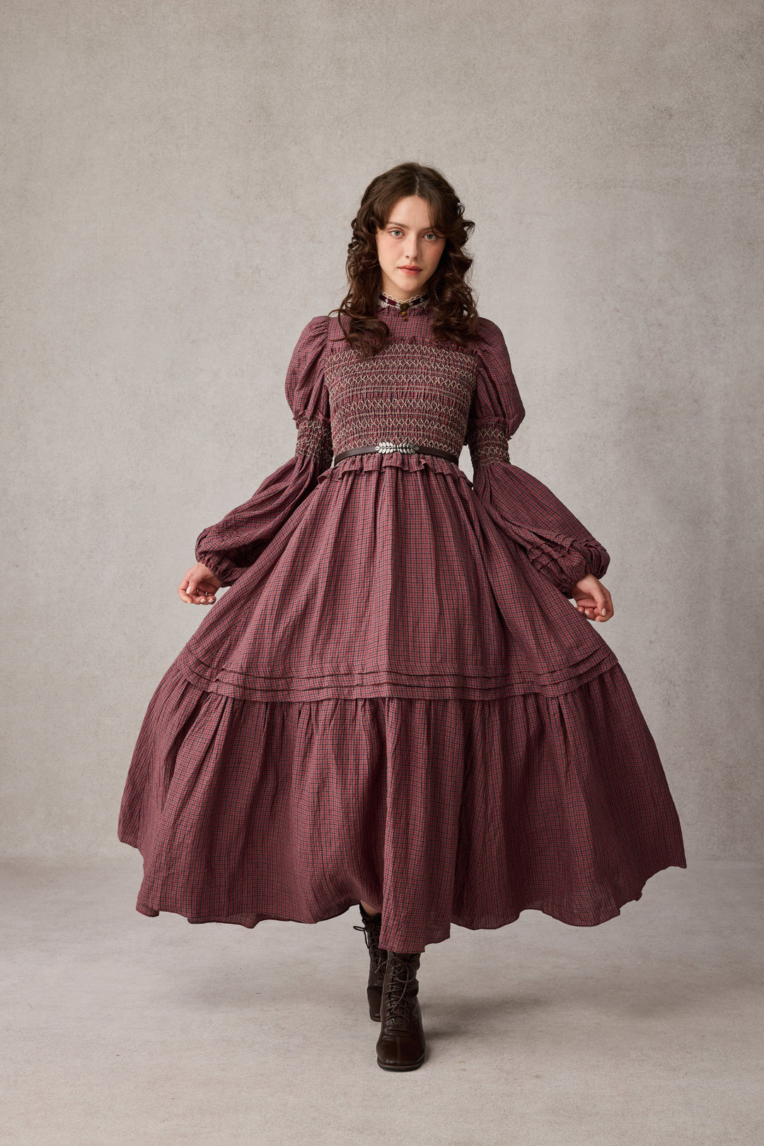 Jane 33 |Edward Smocking Linen Dress Chemise