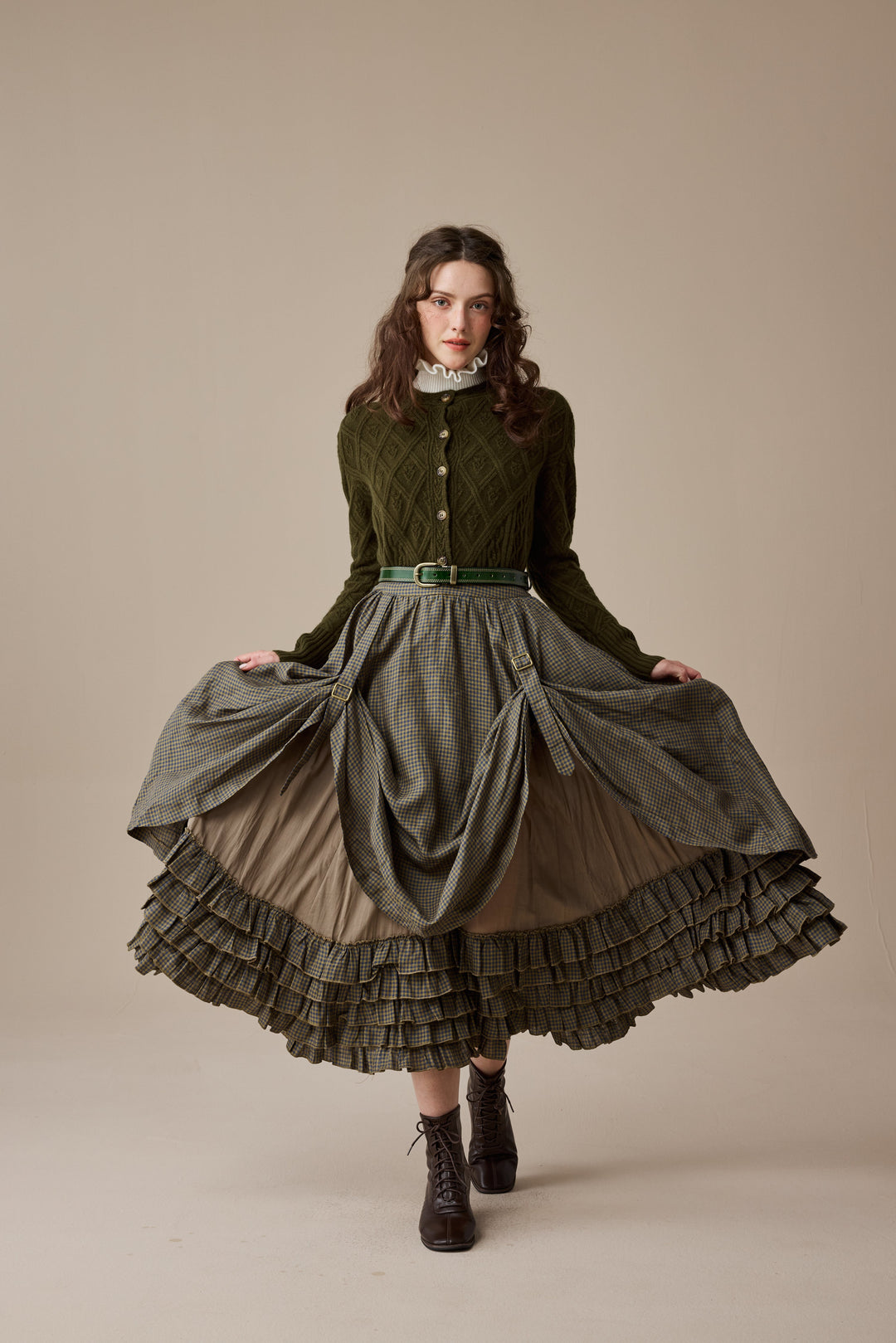 Anna 21 | Layered Linen Skirt (Adjustable)