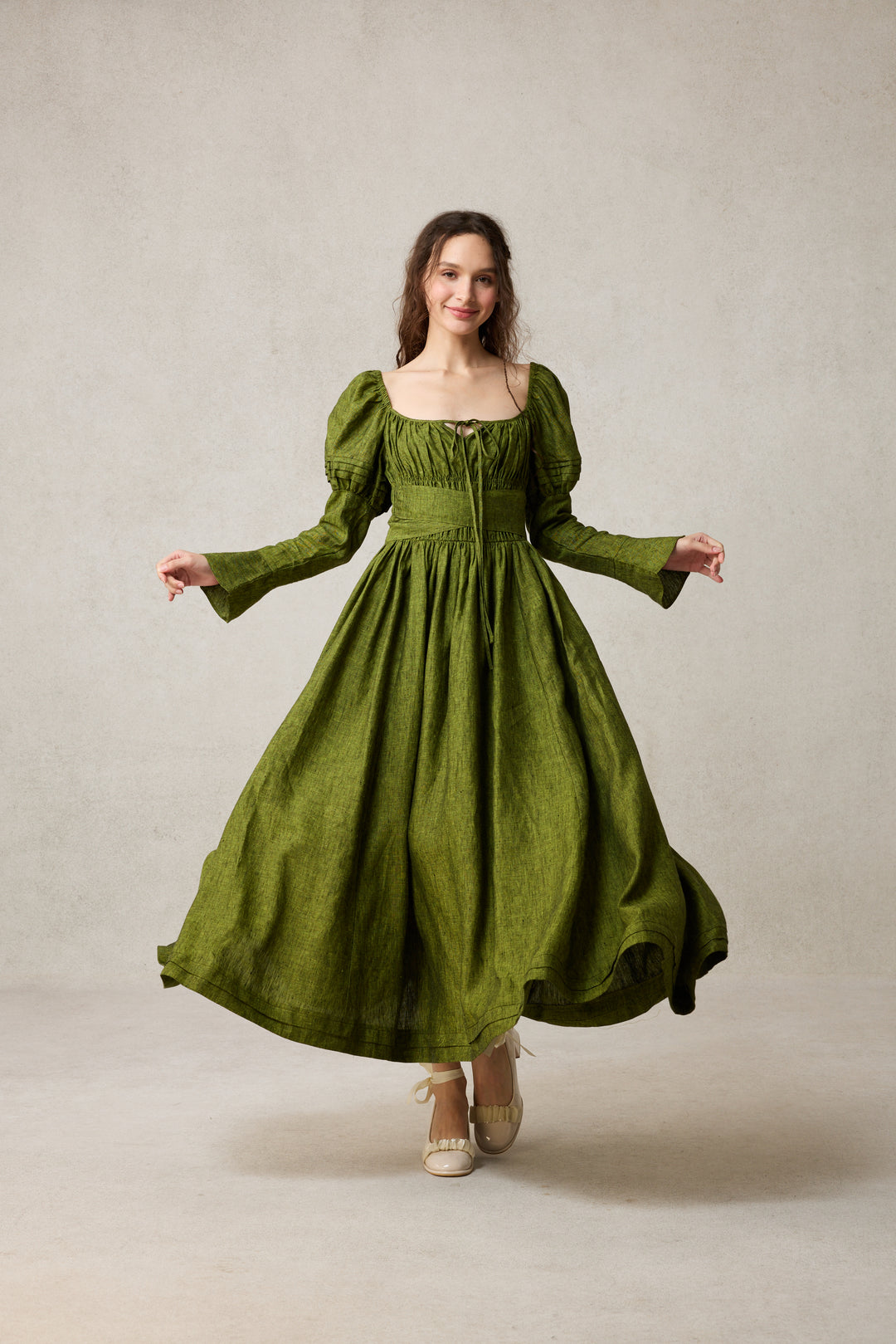 Paisley 11 | Elegant Floral Linen Dress