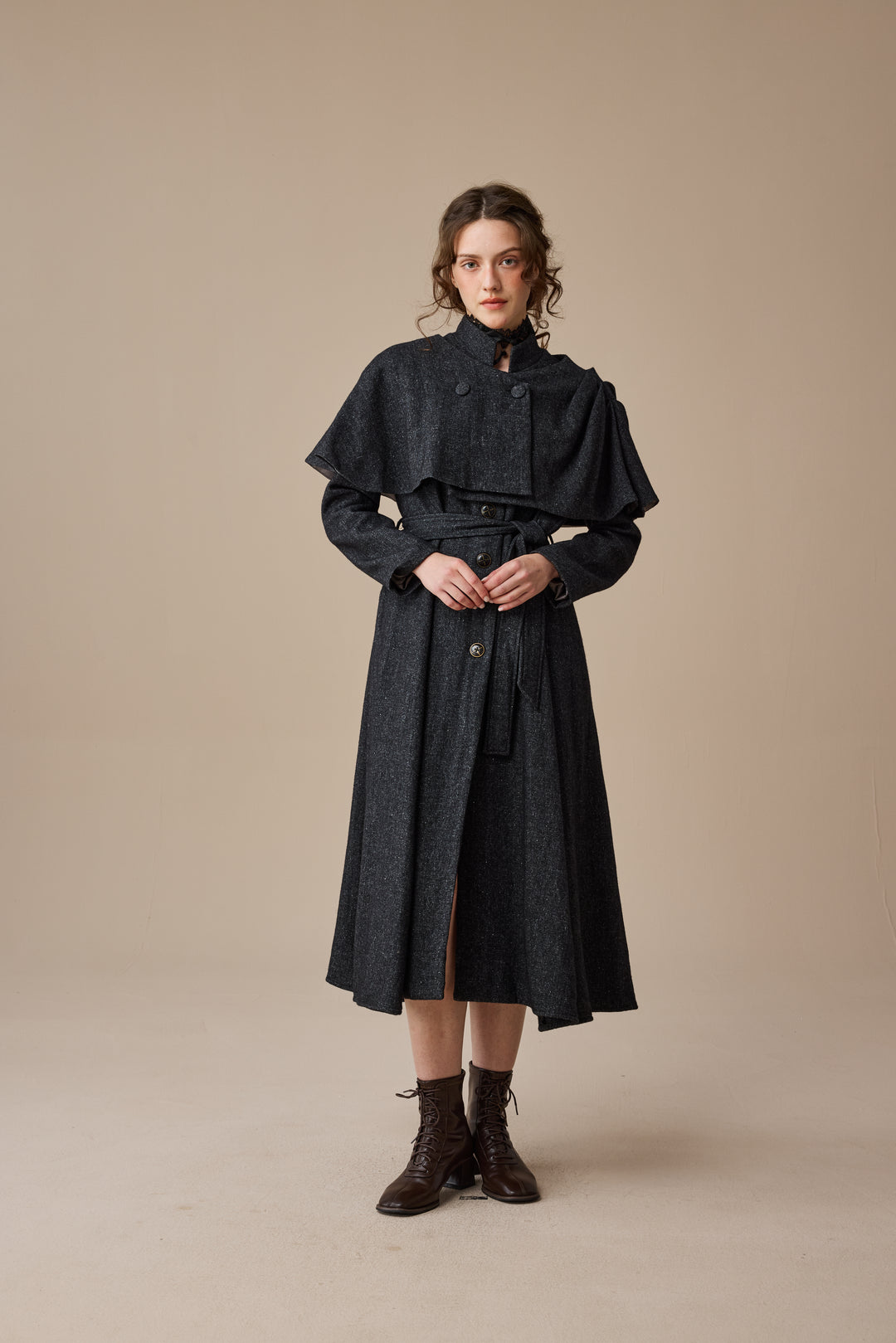 Wendy 15 | 100% Wool Dress & Cape (2 pieces)