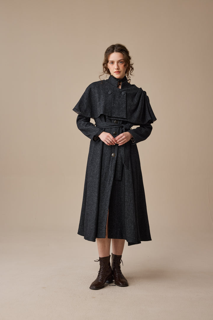 Wendy 15 | 100% Wool Dress & Cape (2 pieces)