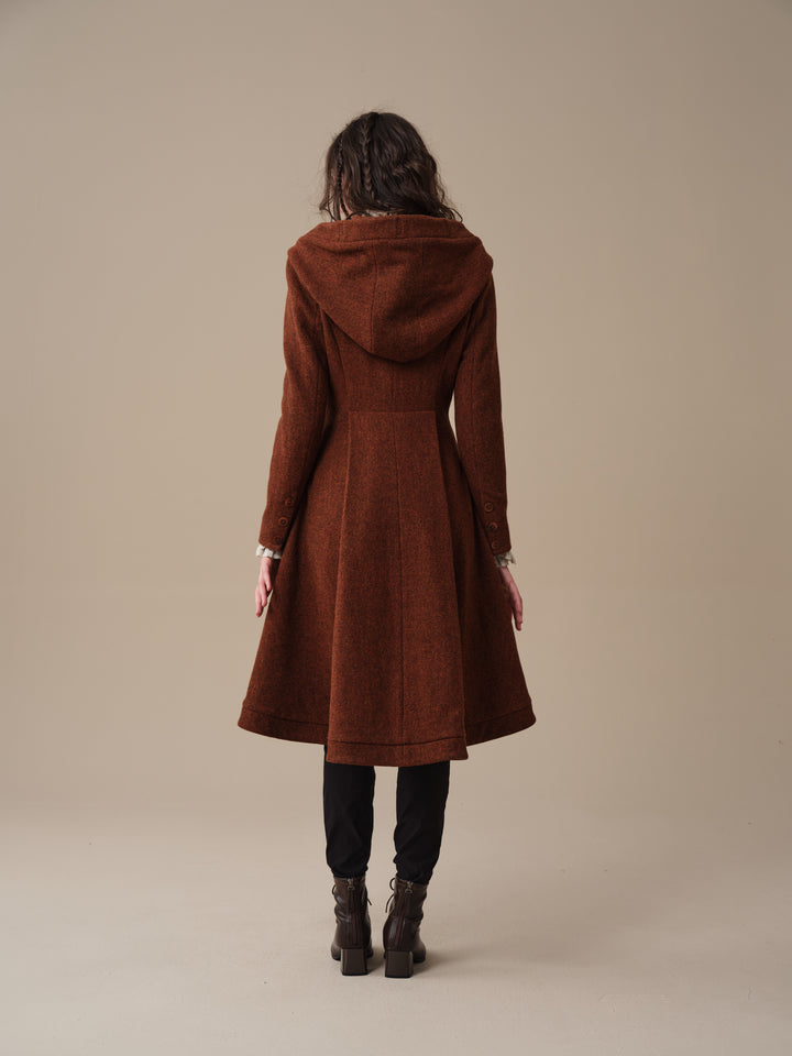 Augusta 02 | Tailored Hooded  100% Wool Coat