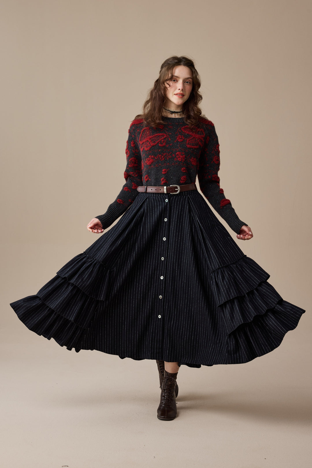 Nutcracker 24 |100% Wool Floral Jumper Sweater