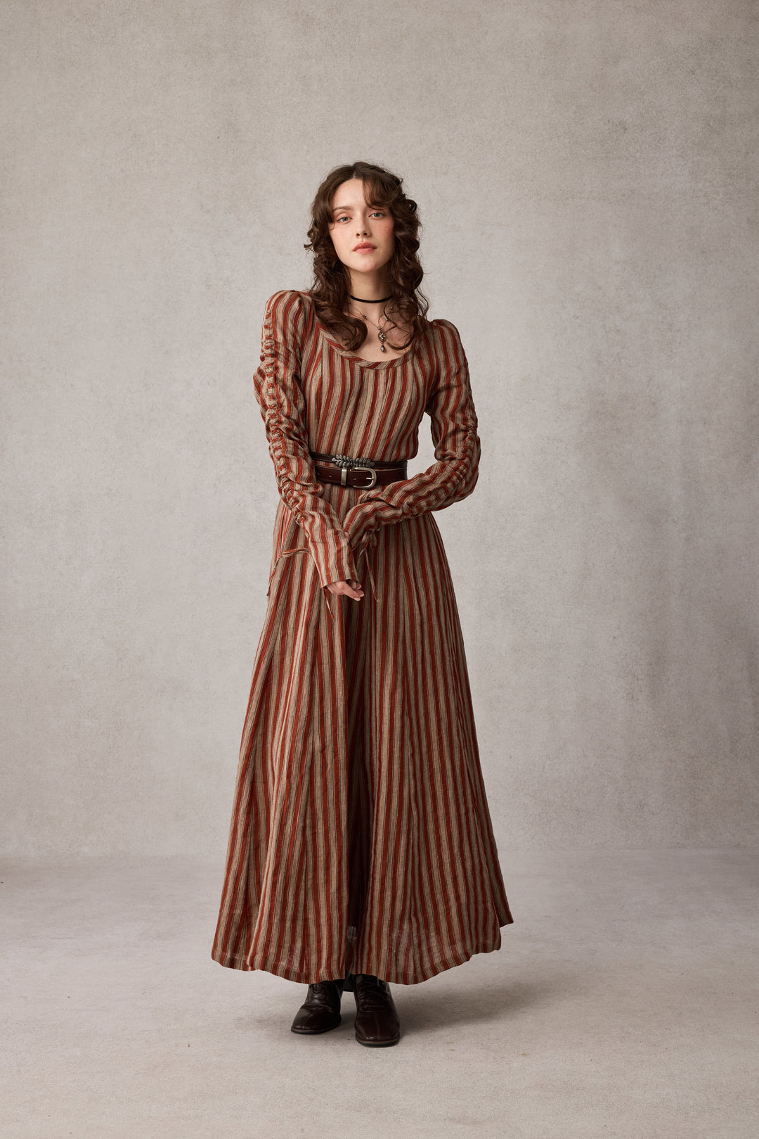 Crystal 17 | Victorian maxi linen dress