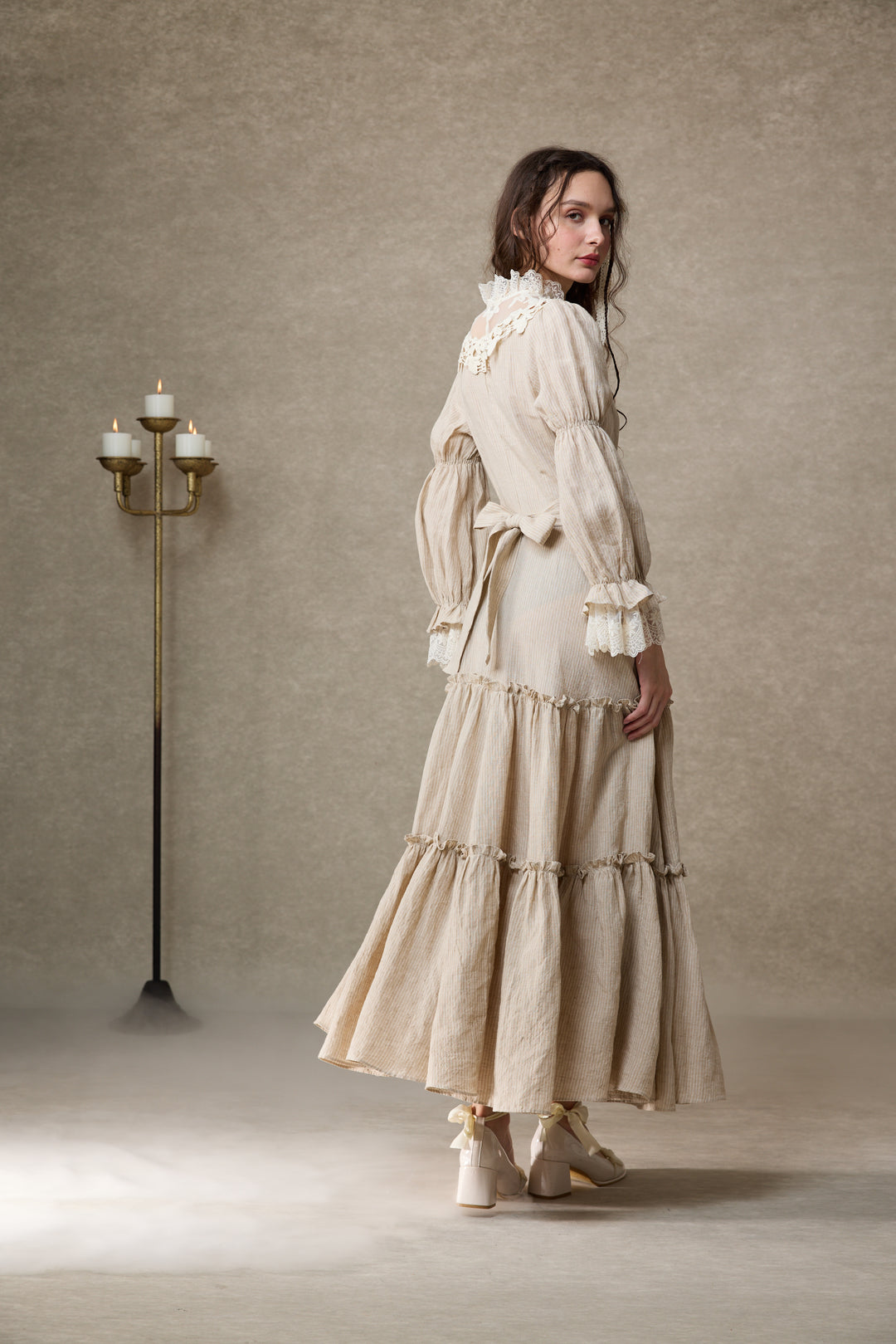 Leona 21 | Lace Maxi Linen Dress