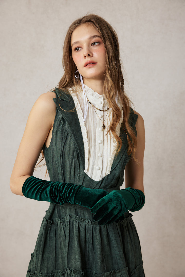 Úrsula 24 | Vintage linen Tiered Dress