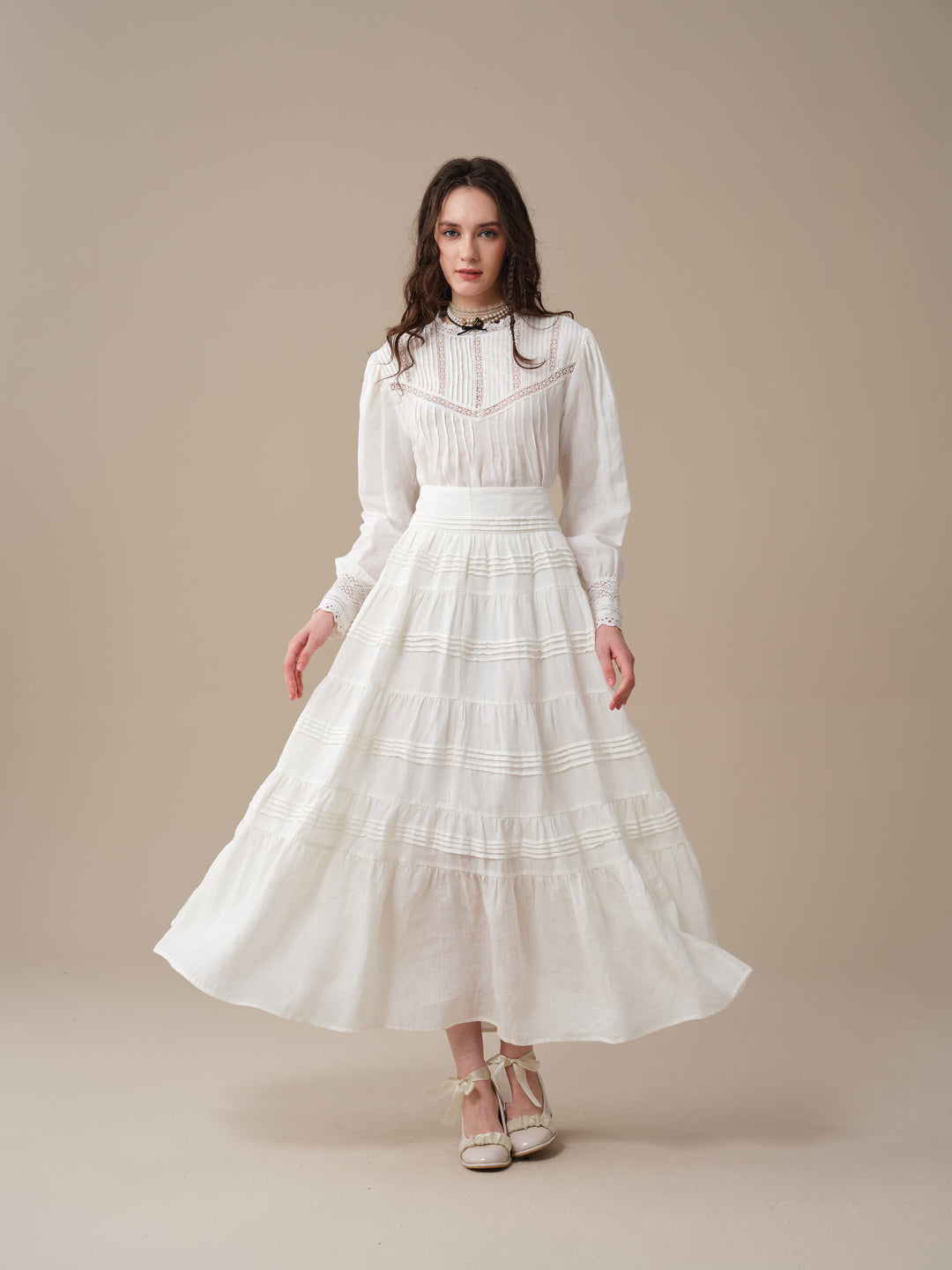 Minna 21 | Edward Linen Lace Blouse
