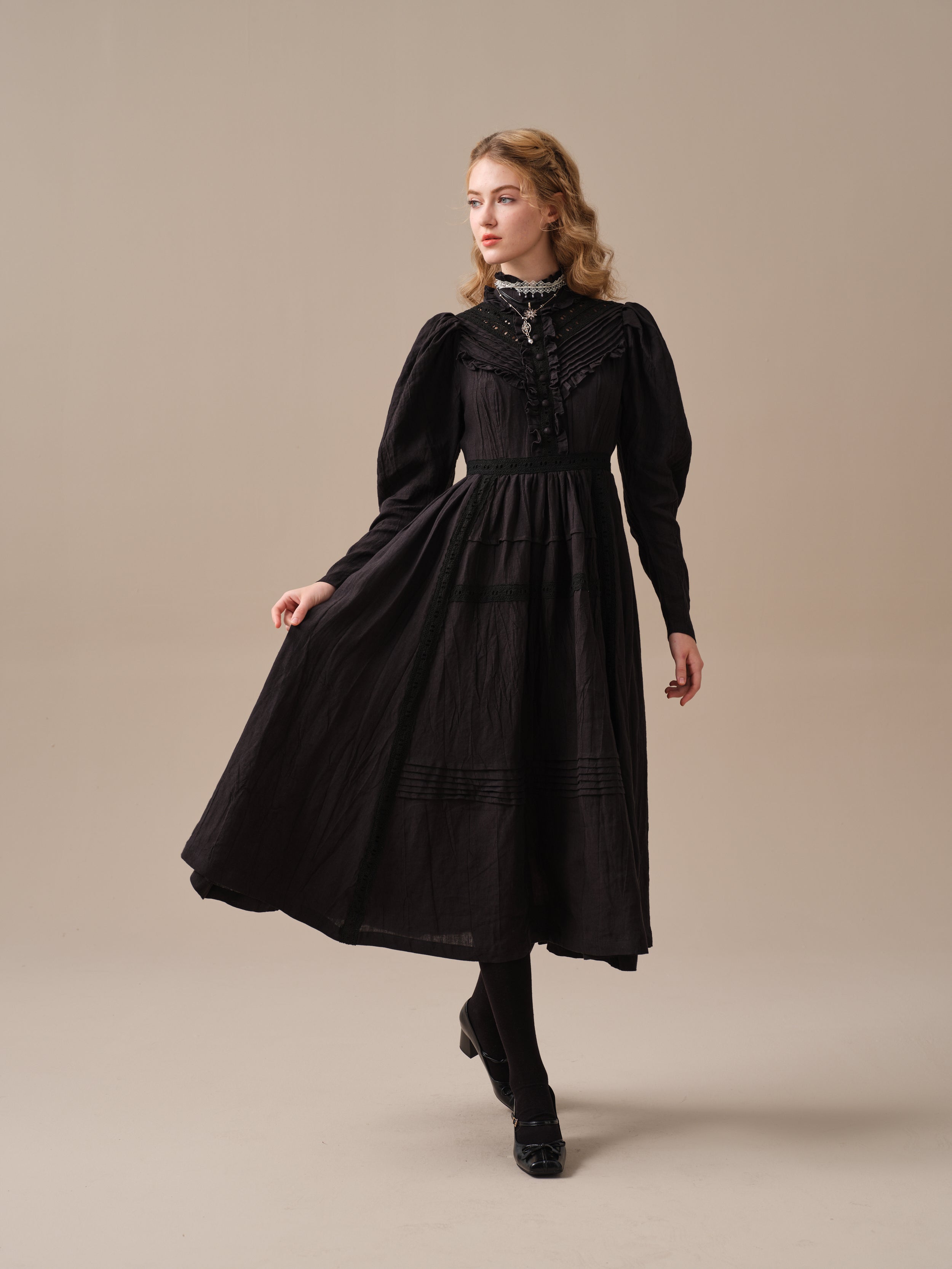 MARY 18 | VINTAGE LINEN DRESS GOWN – Linennaive