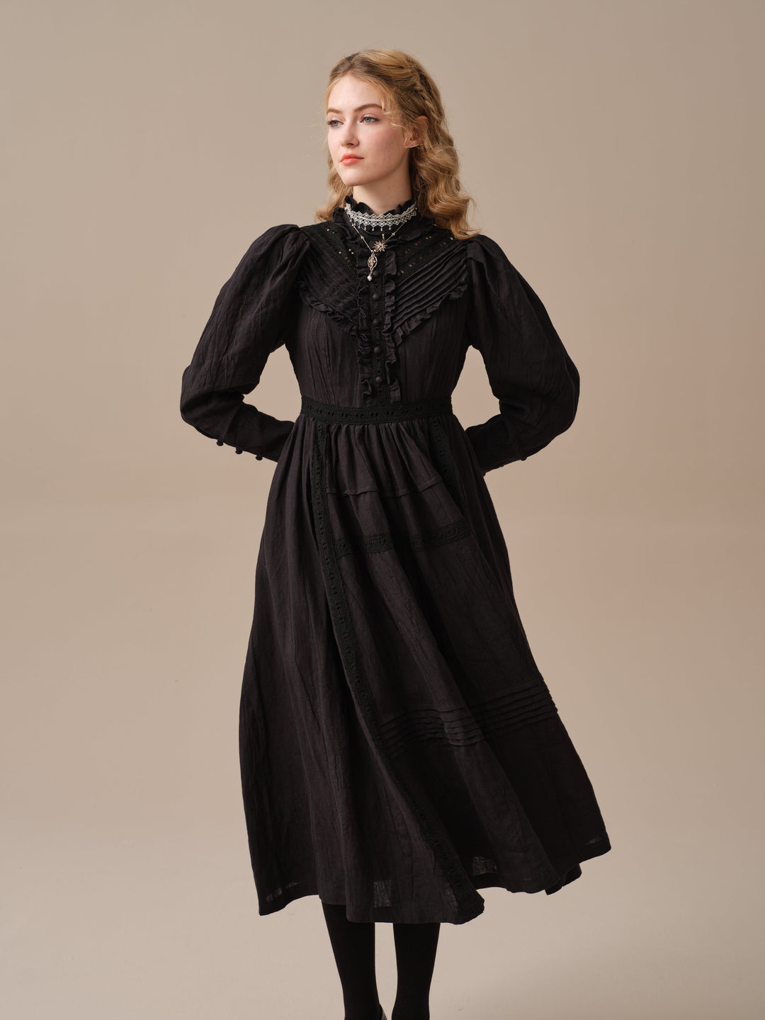 MARY 18 | VINTAGE LINEN DRESS GOWN Linennaive MARY 18 | VINTAGE LINEN DRESS GOWN Linennaive