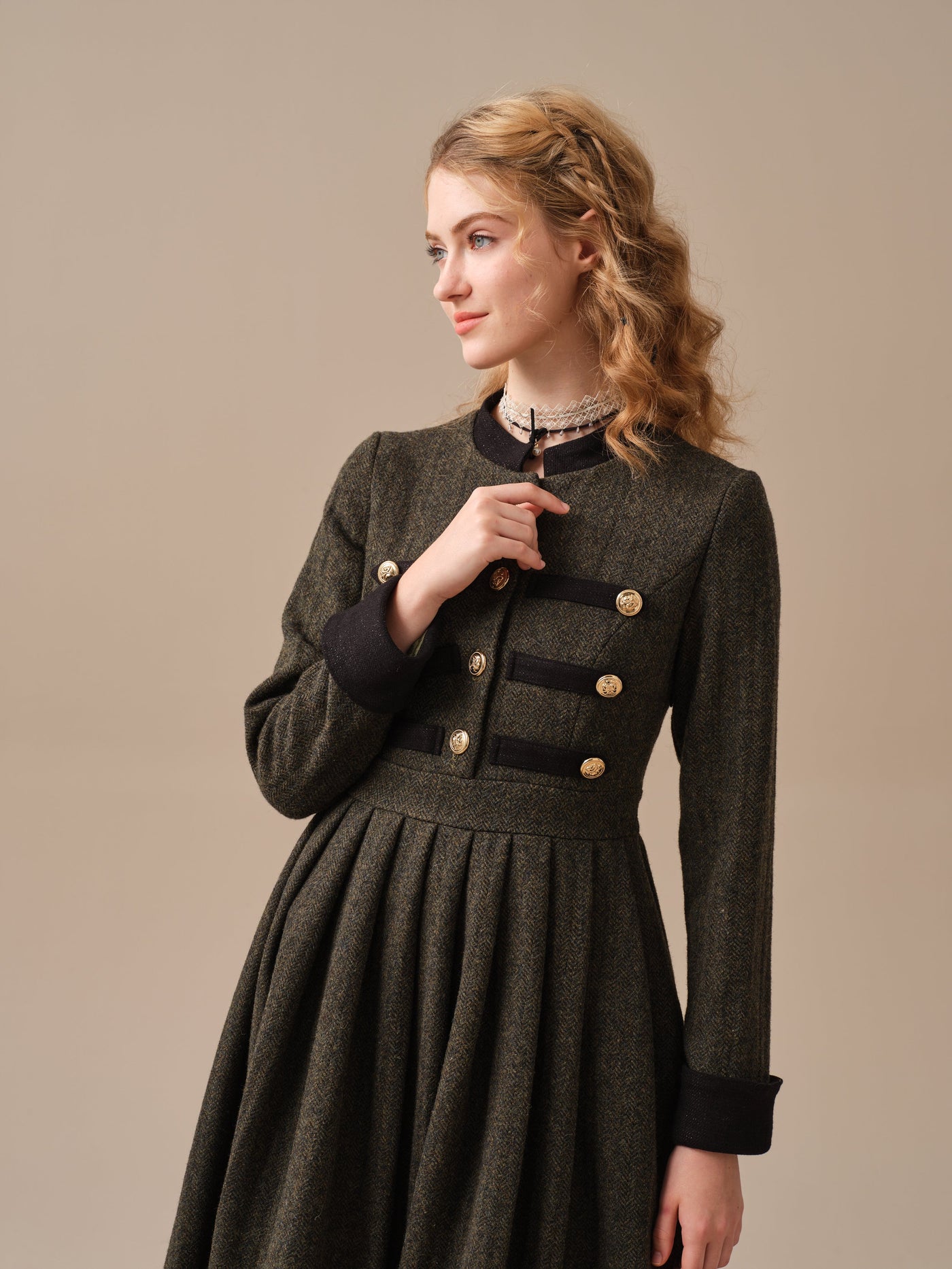 Willow 27 | green wool dress