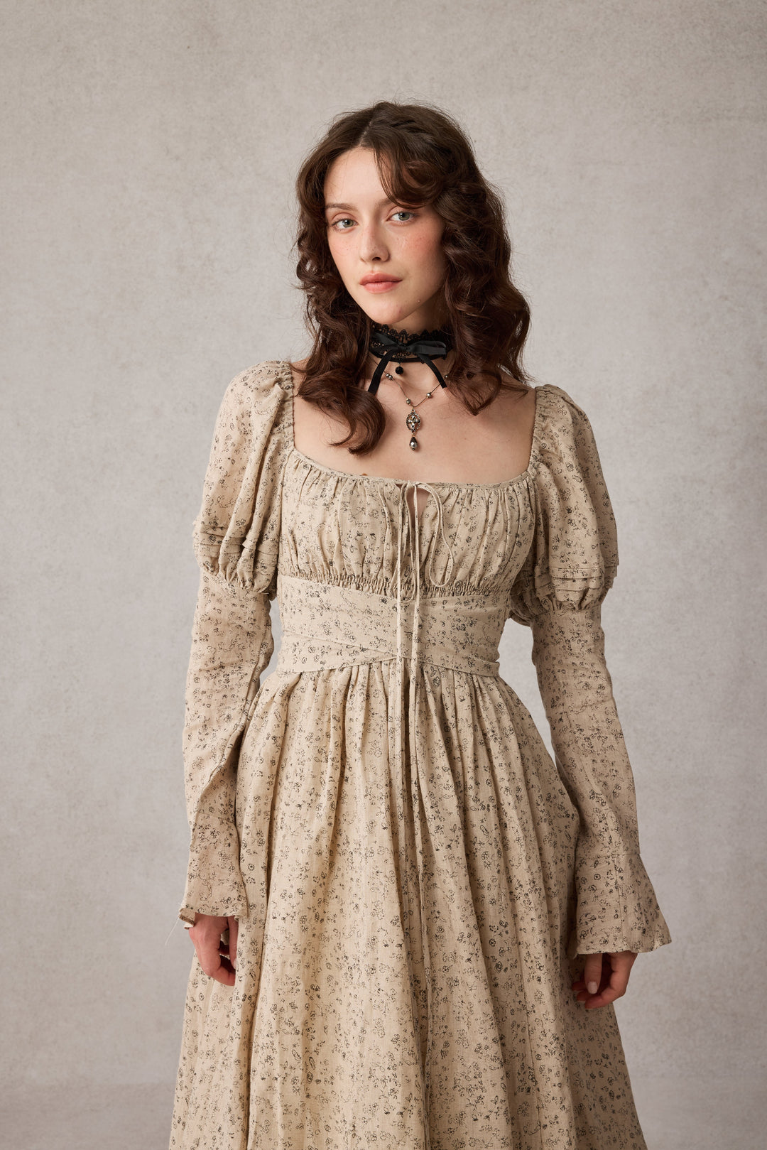 Paisley 11 | Elegant Floral Linen Dress