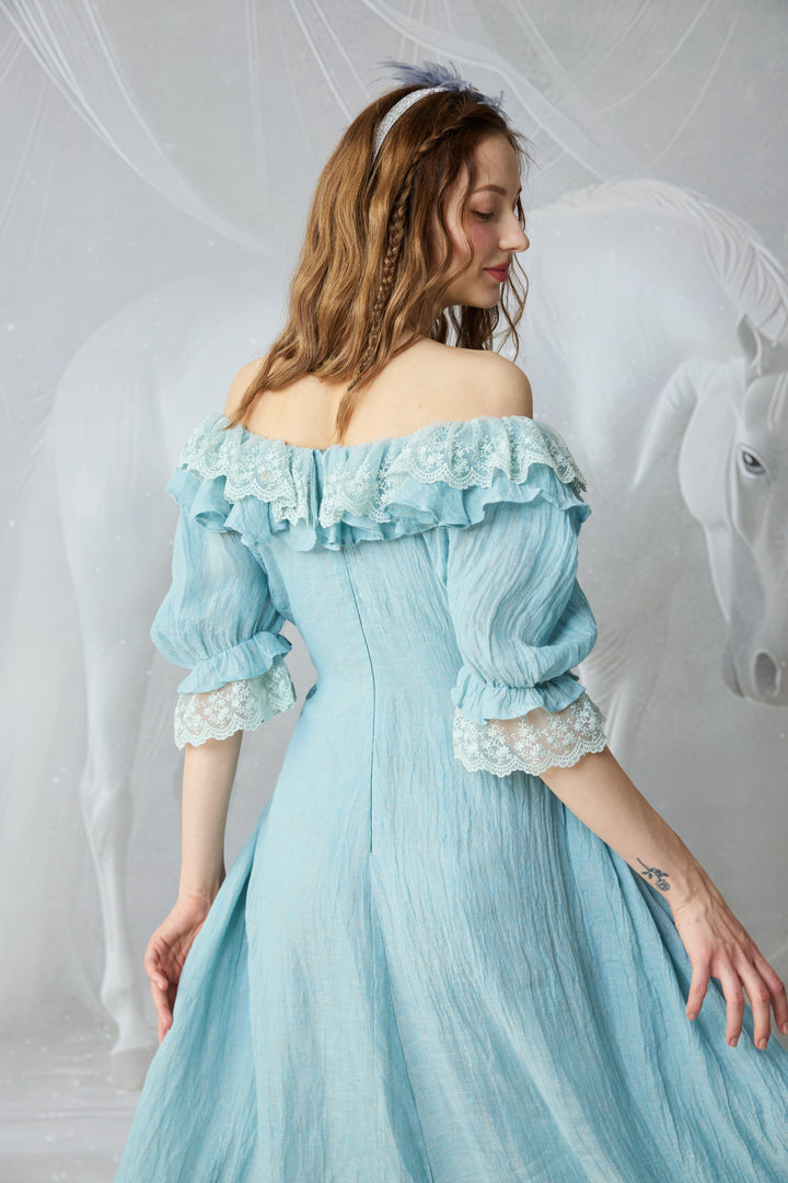 Dewdrops 16 | Maxi Linen Dress Gown