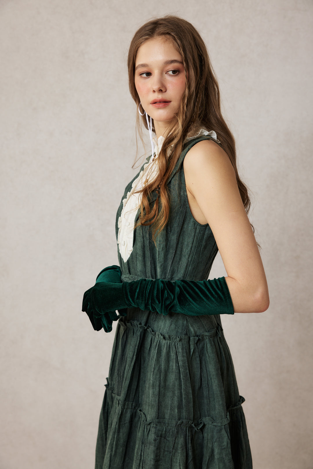 Úrsula 24 | Vintage linen Tiered Dress