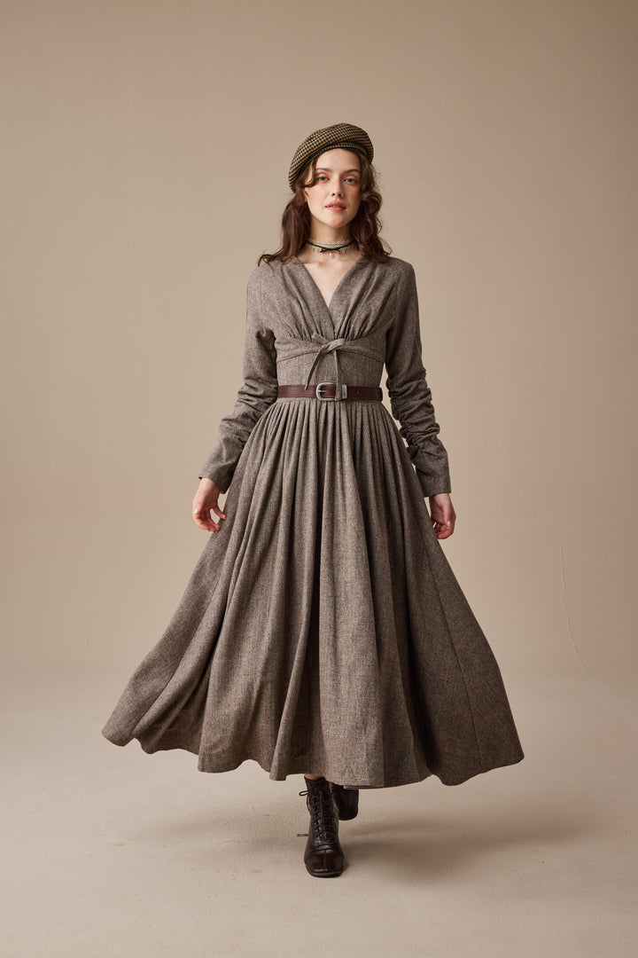 Bette 24 |Gingham 100% Wool Dress