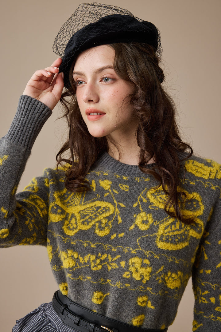 Nutcracker 24 |100% Wool Floral Jumper Sweater