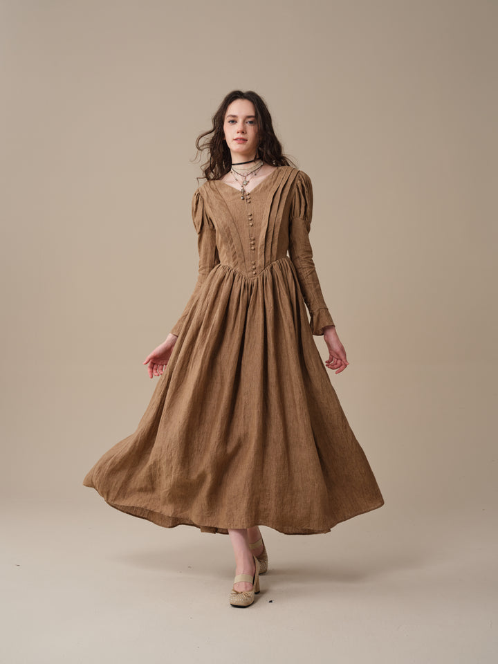 Madder 05 | Tailored Linen Corset Dress