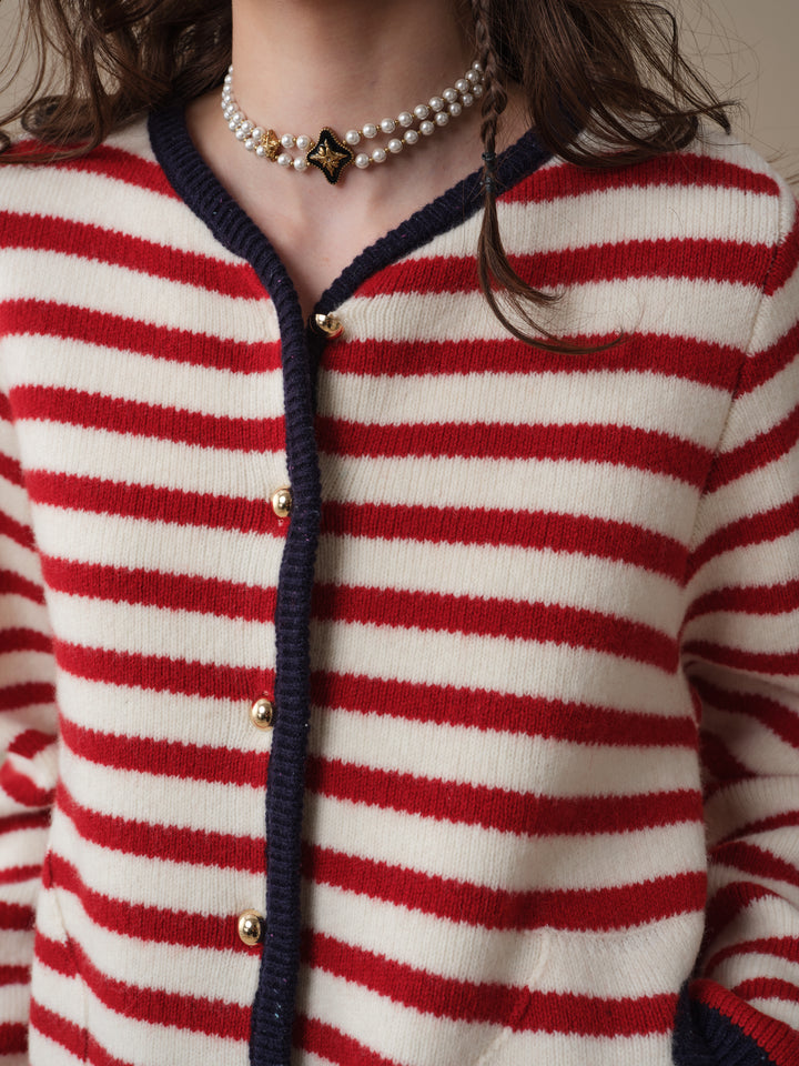 Nova 22 | Striped Open-Front 100% Wool Cargidan