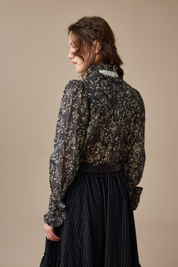 Sharon 21 |pintucked luxury linen shirt blouse