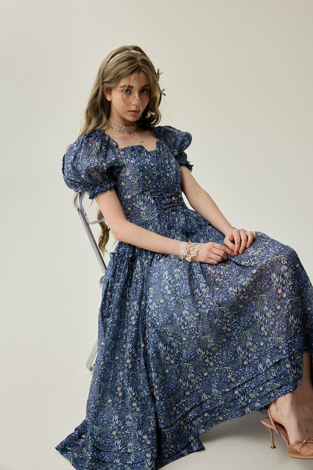 Julia 35 | Floral linen dress Midnight Floral / L Julia 35 | Floral linen dress Midnight Floral / L