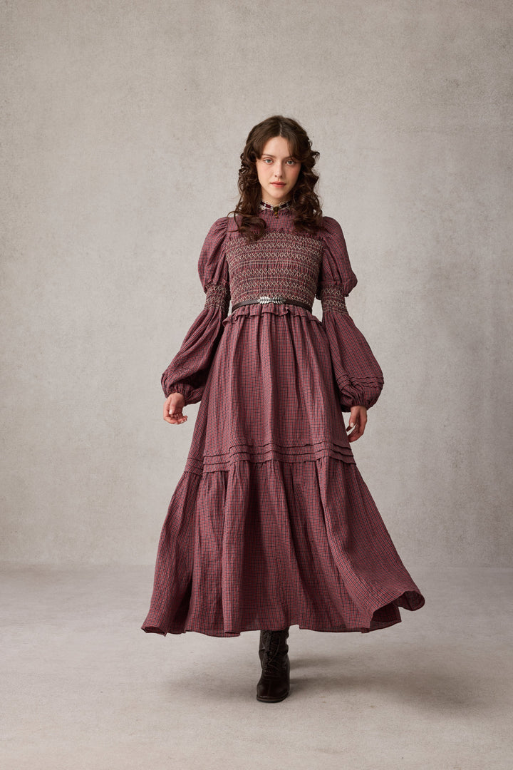 Jane 33 |Edward Smocking Linen Dress Chemise