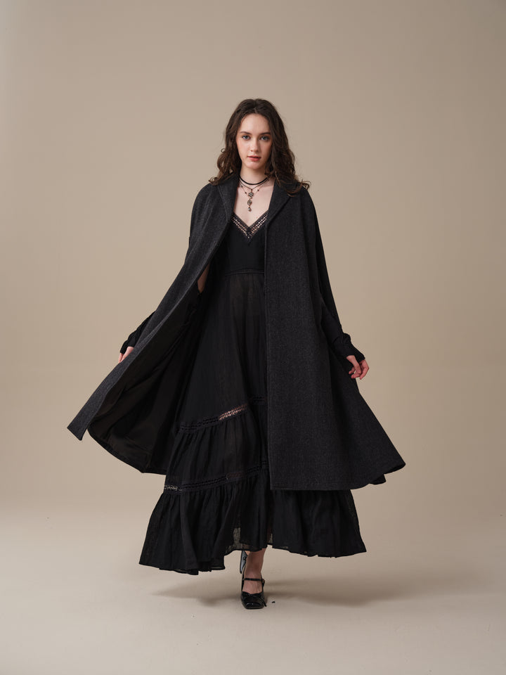 Cherry Tree 25 | Lace Linen flared dress