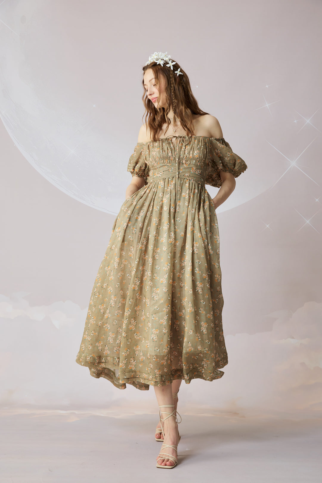 Alice 19 | Floral linen dress