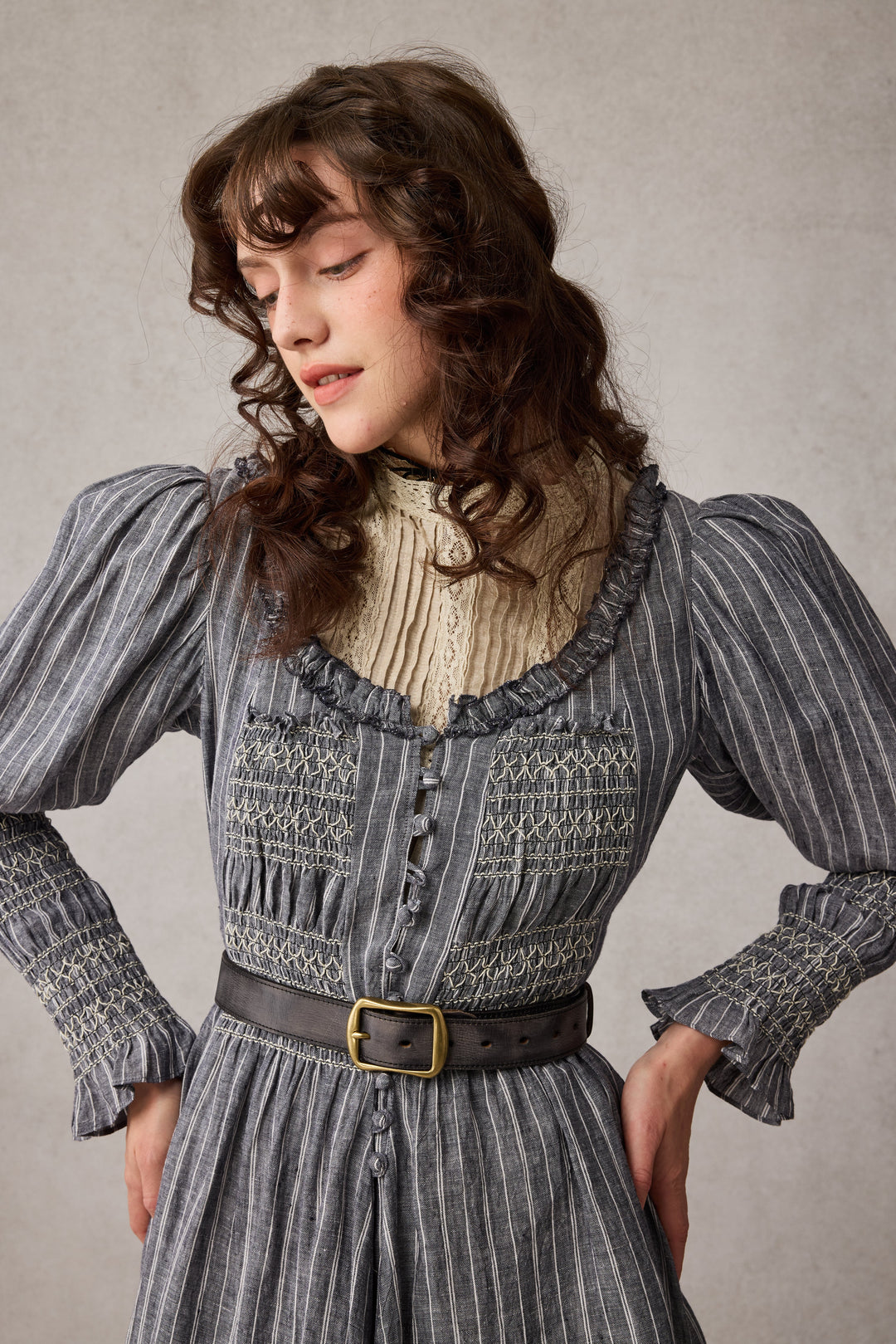 Jasmine 21 |smocking linen dress