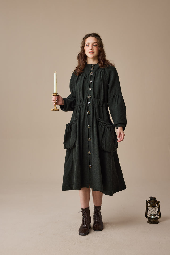 Melissa 28 |100% Wool Hooded Coat
