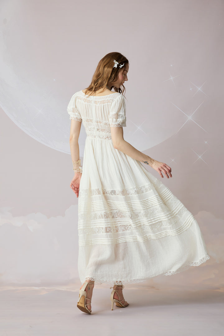 Dawn 17 | Lace Linen Dress Gown